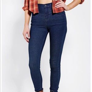 High waisted skinny jeans